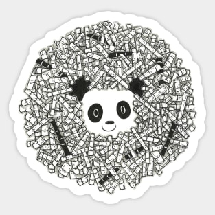Panda and bamboo Sticker